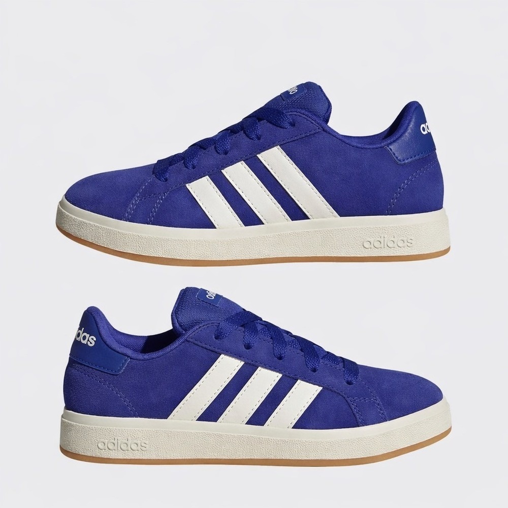 Adidas VL Court 3.0 Blue Suede Gum Sole Sneakers Men's Casual Shoes Sz: W9/M8 - Picture 1 of 6